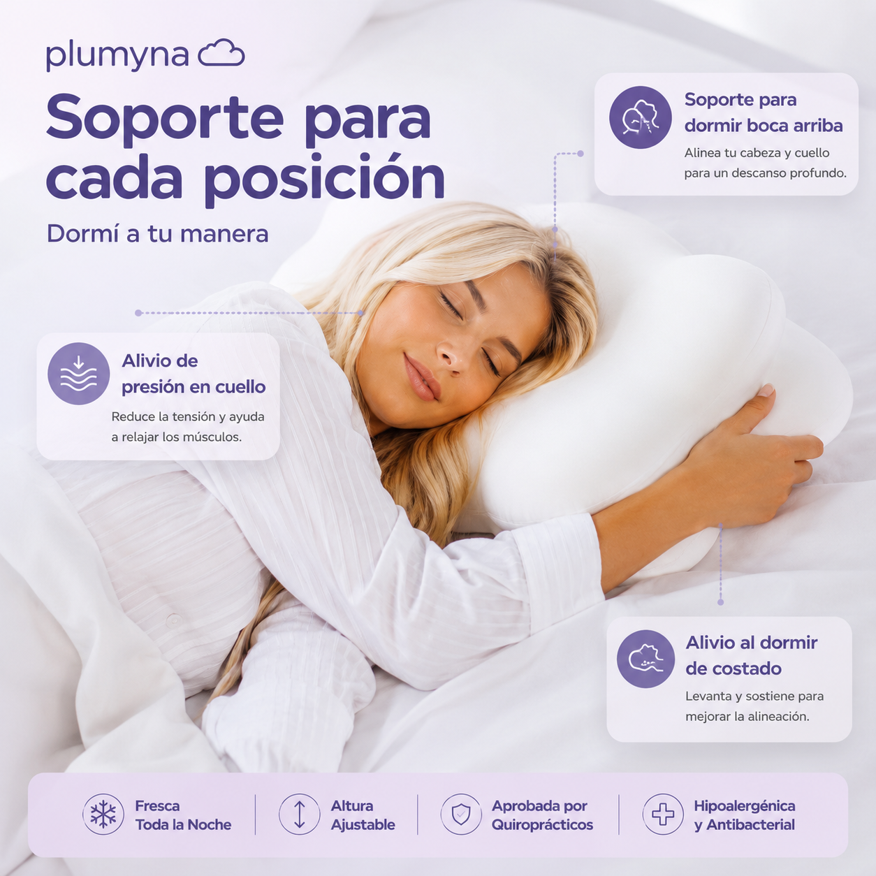 Almohada Ergonómica Nube Premium